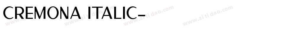 Cremona Italic字体转换